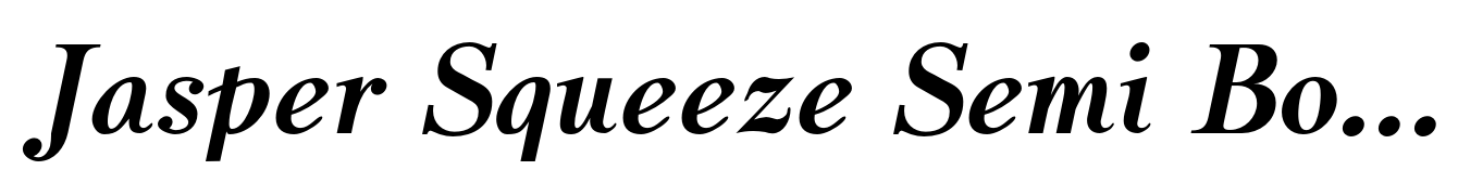 Jasper Squeeze Semi Bold Italic